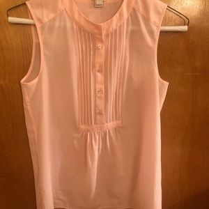 Jcrew light chiffon small pink shirt